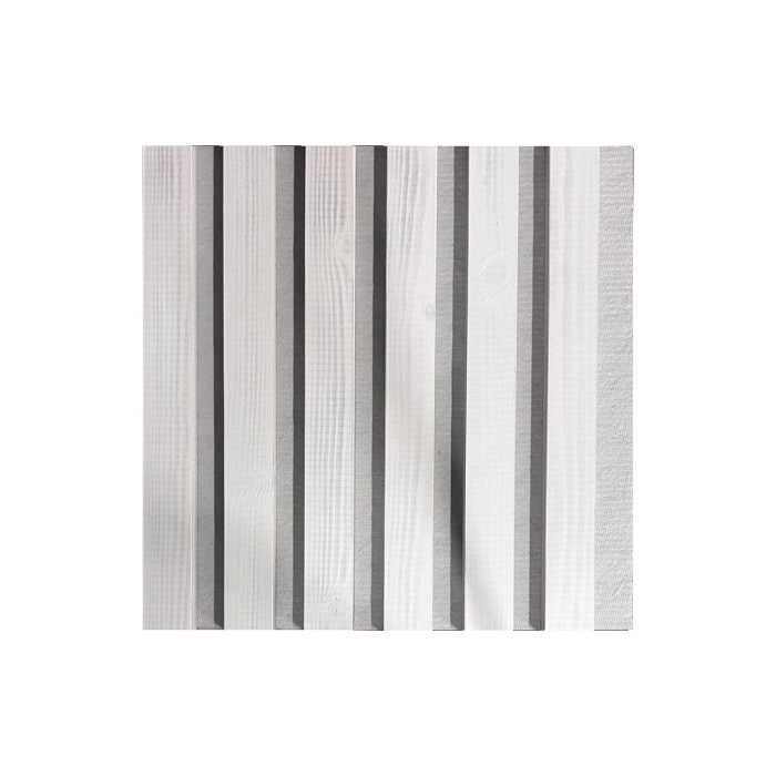 Panel de pared de madera natural 2700 x 300mm (Blanco-Gris)